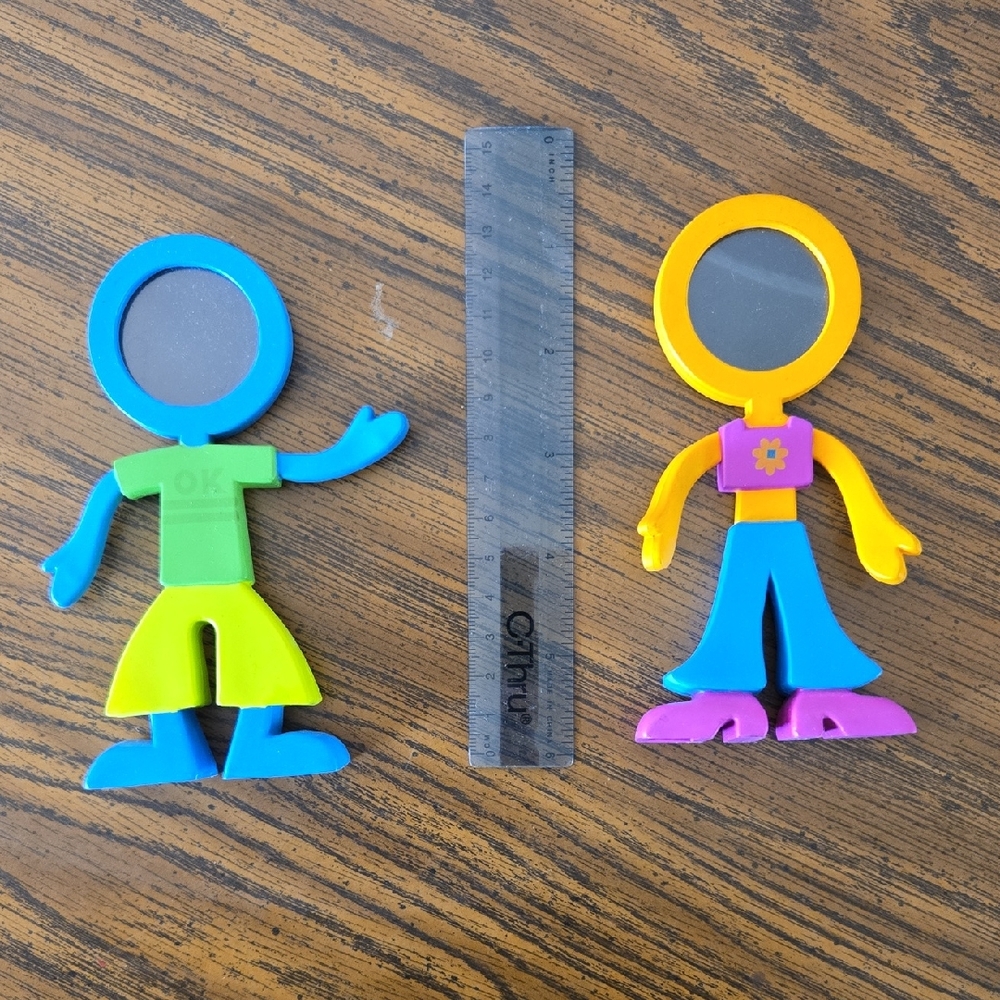 Vintage 1999 CBS Flexo Photo Buddies 2 Pack One Boy One Girl